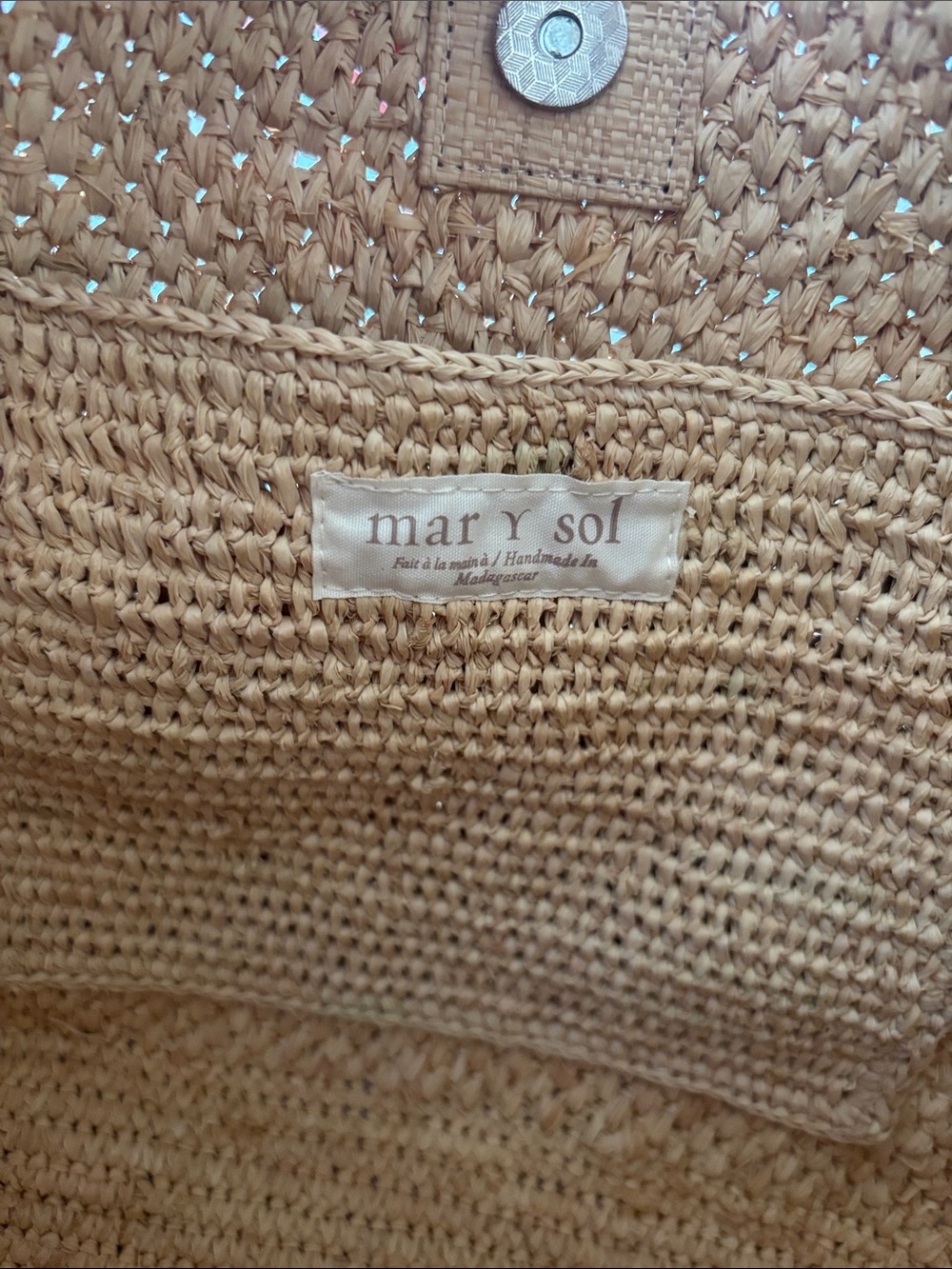 Mar Y Sol Raffia Tote Bag, Natural - Picture 2 of 8